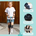thumbnail image 2 of SET DE PROTECCIÓN INFANTIL PARA PATINAJE, SCOOTER Y BICICLETA – RODILLERAS, CODERAS Y MUÑEQUERAS CON CARCASA ANTIGOLPES Y MALLA TRANSPIRABLE – COMODIDAD Y SEGURIDAD PARA NIÑOS Y NIÑAS - COLOR NEGRO, 2 of 10