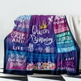 thumbnail image 2 of LHSHID 18th Birthday Gifts for Girls Birthday Decor Purple 350gsm Plush Throw Blanket for 18 Year Old 18th Birthday Decorations for Daughter Bestie Sister BFF, 2 of 6