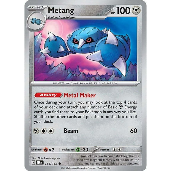 Pokemon Scarlet & Violet Temporal Forces Common Metang #114