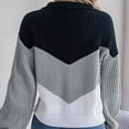 thumbnail image 2 of Vedolay Women's Sweaters Womens V Neck Sweater Long Sleeve Drop Shoulder Oversized Knit Pullover Tops,Gray L, 2 of 3