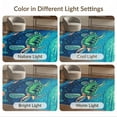 thumbnail image 7 of ODIKA Animals Turtle Nautical Ocean Coral Reef Border Motif Scattered for Master Suite, California King, Under Bed, Foldable Easy Care, 7 of 7