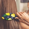 thumbnail image 4 of Yellow Retro Lemon Hair Brush - Smoothing Brush for Women, Durable & Tangle-Free Design, 4 of 6
