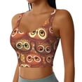 thumbnail image 2 of Balery Brown Owl Sujetadores deportivos con espalda cruzada para mujer, acolchados, sin costuras, de alto impacto, ideales para yoga, gimnasio, entrenamiento y fitness.-Small, 2 of 8