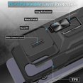 thumbnail image 5 of for Samsung Galaxy A35 5G Case with Slide Camera Cover & Screen Protector (2 PCS), A35 Case Build in 360° Rotating Ring Kickstand, Military Grade Protective Case for Galaxy A35 Phone Cases, Black, 5 of 14