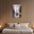 thumbnail image 3 of ZHONGYUTONG Paris Canvas Wall Art Red Umbrella Pictures Black and White Eiffel Tower Painting Couple Artwork for Bedroom Decor Framed (12.00" x 18.00"), 3 of 5
