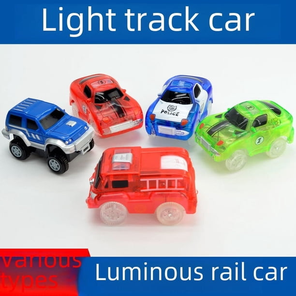 Vagón de ferrocarril eléctrico, accesorios de juguete para vagones de ferrocarril con luz intermitente, ventana, hoja magnética, coche, luz LED, coche