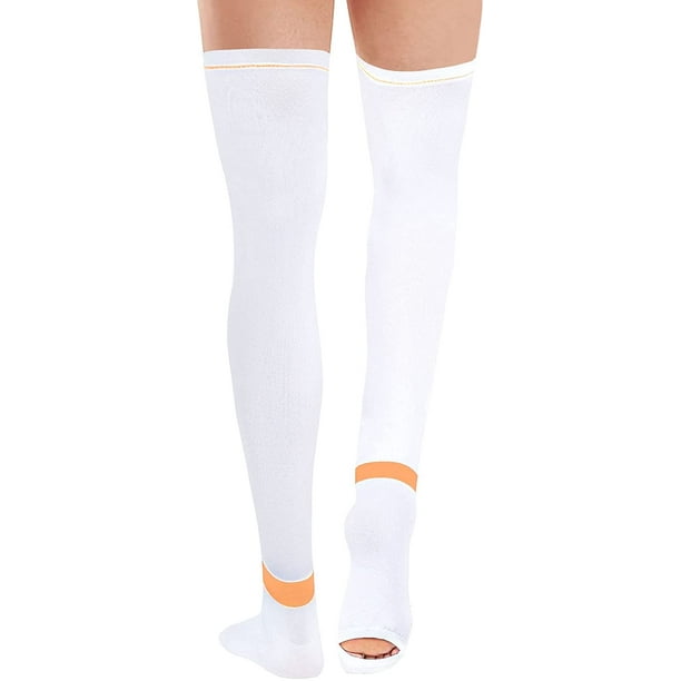 Unisex Compression Socks Sport Foot flight socks Pain Relief Varicose Veins  Leg Sock Support Women White White, SMALL