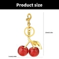 thumbnail image 5 of ZPAQI Elegant Cherry Pendant Key Holder Lightweight Reisn Bag Decoration Women Gift, 5 of 21