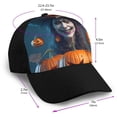 thumbnail image 2 of Yiaed Modern Style Pumpkin Witch Print Baseball Cap Dad Hat Polo Style Plain Blank Adjustable Size, 2 of 5