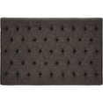 thumbnail image 2 of Weston Home Galvin Transitional Wood and Tufted Linen Coffee Table, Dark Grey, 2 of 8