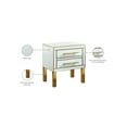 thumbnail image 2 of Meridian Furniture Gigi White Lacquer and Gold Side Table, 2 of 5
