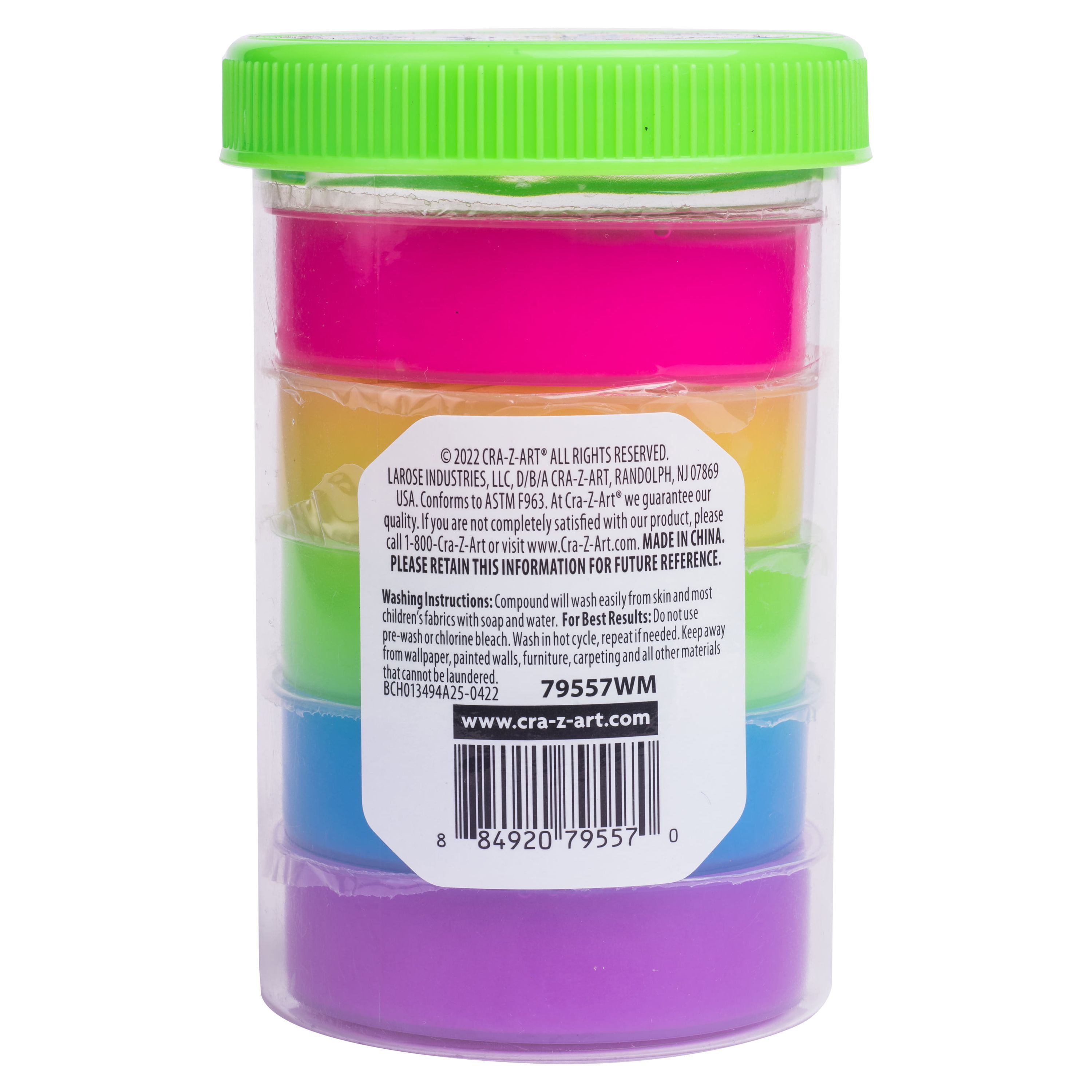 Cra-Z-Art Cra-Z-Slimy Multicolor Slime Tie Dye Jar, Child Ages 6 and up