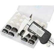 Simthread 25pcs 15White+10Black Prewound Bobbin Thread Size A Class 15 (SA156) 60WT with Clear Storage Plastic Case Box 70D/2 for Brother Embroidery Thread Sewing Thread Machine DIY