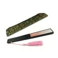 thumbnail image 3 of Wrapables® Silk Handheld Folding Fan with Tassel and Protective Sleeve, Cherry Blossoms Pink, 3 of 4