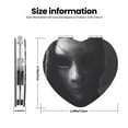 thumbnail image 3 of Picia Mystical Masked Figure Monochrome for Compact Vanity Mirror , Travel Makeup Mirror , Portable Magnifying Cosmetic Mirror for Daily, Work, Business-Heart Shape, 3 of 9
