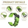 thumbnail image 5 of Uxcell Silicone Watch Band 20mm Quick Release Flexible Soft Rubber H-type Watch Strap with Stainless Steel Black Clasp Replacement Wristband for Men, Camo Light Green, 5 of 6