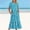 4#Light Blue, variant on Women's Casual Flower Print Tiered Maxi Dress with Pockets, Polyester Spandex Lightweight Breathable Summer Winter, Beach Travel Work Party Outfit, Easy Care Washable
