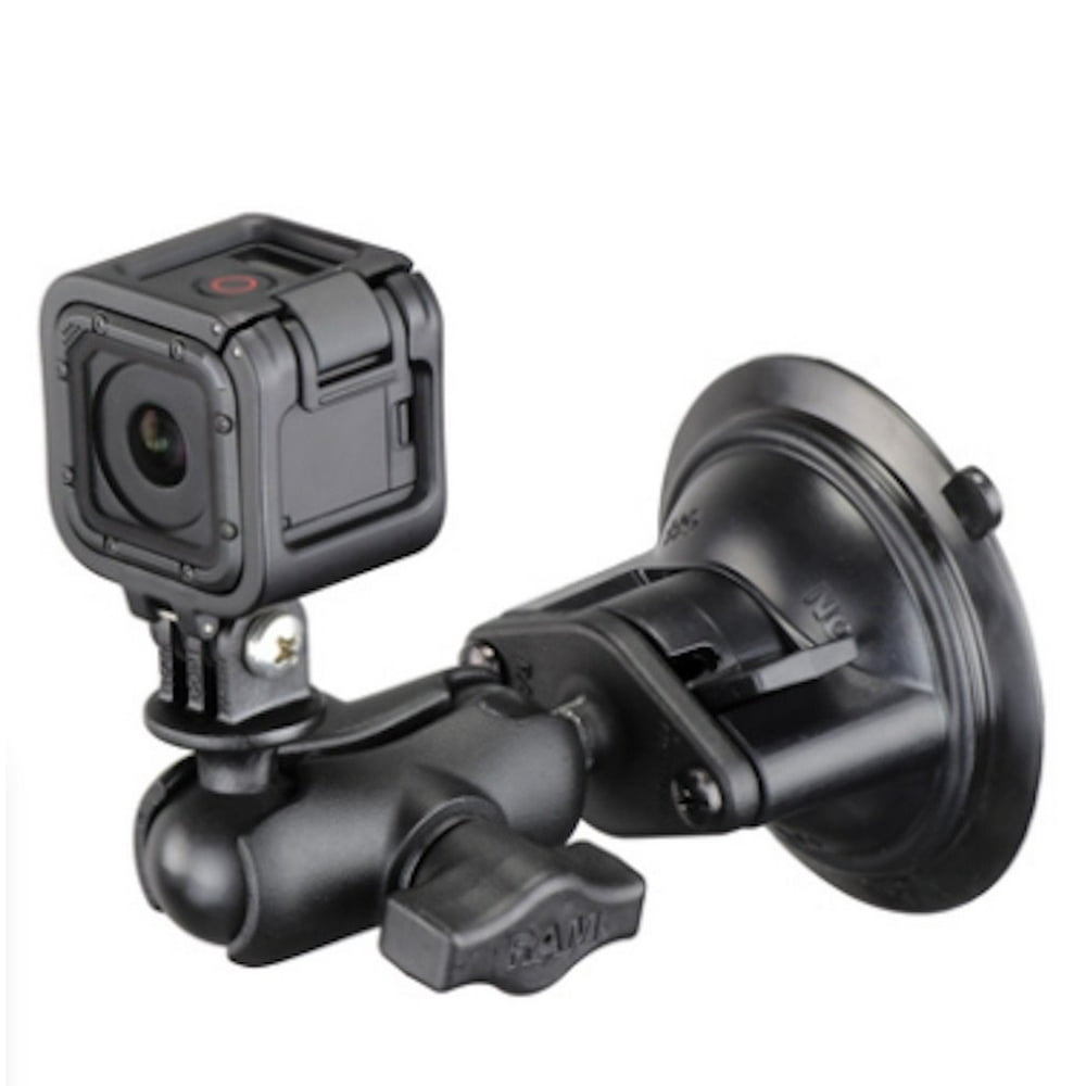RAM Twist Lock Suction Cup Mount, Short Double Socket Arm & 1