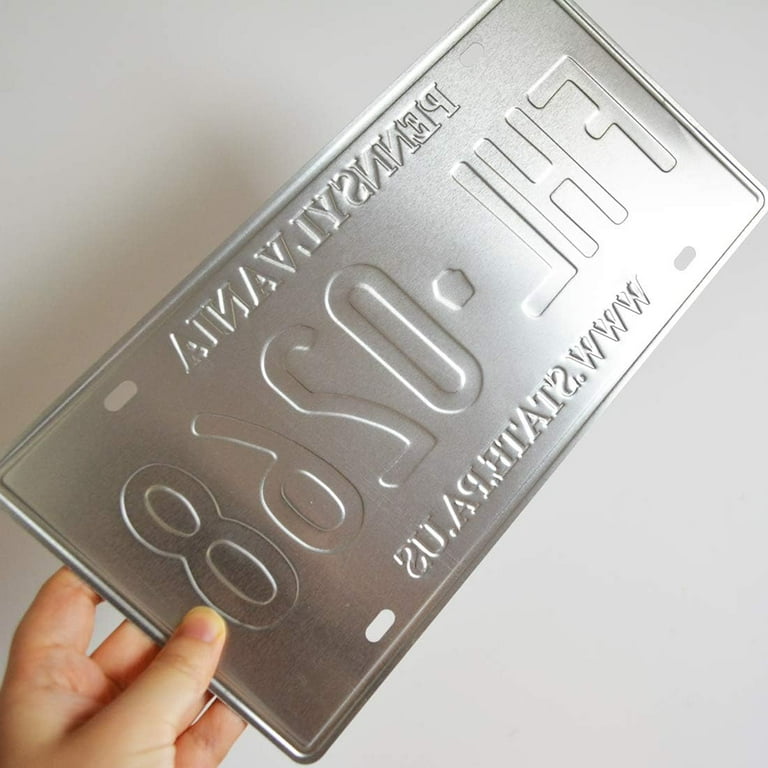 Retro Vintage U.S. State Auto Number Tags, Embossed Metal Retro Vintage U.S. State Auto Number Tags, Embossed Metal