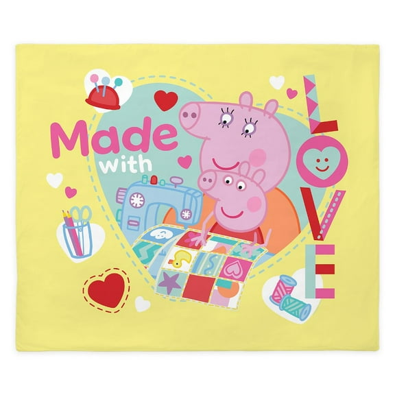 CafePress - Peppa Pig: Made With Love - King Duvet Cover, Printed Comforter Cover, Unique Bedding,