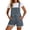 Blue, variant on Hueook Denim Short for Women Overalls Rolled Cuff Barrel Jumpsuit Rompers Adjustable Straps High Waist Bib Jeans Shorts with Pockets Blue S