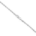 thumbnail image 4 of 14K White Gold Rope Chain Necklace for Men and Women â€“ Measures 2mm Thickness x 22 Inches Length, 4 of 7