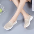 thumbnail image 5 of Domzle Women's Woven Orthopedic Breathable Soft Shoes Arch Support, Foam Shoes Walking Sports Shoes Beige 38, 5 of 6