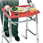 North American Health+Wellness JB7591RED Walker Tray with Non-Slip Grip Mat - Red