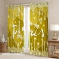 thumbnail image 2 of Manfei Romantic Valentines Day Black Out Curtains, Glitter Yellow Diamond Curtains Pack of 2 (42x63 Each), Teens Adult Bedroom Curtains, Window Curtains Decor, 2 of 6