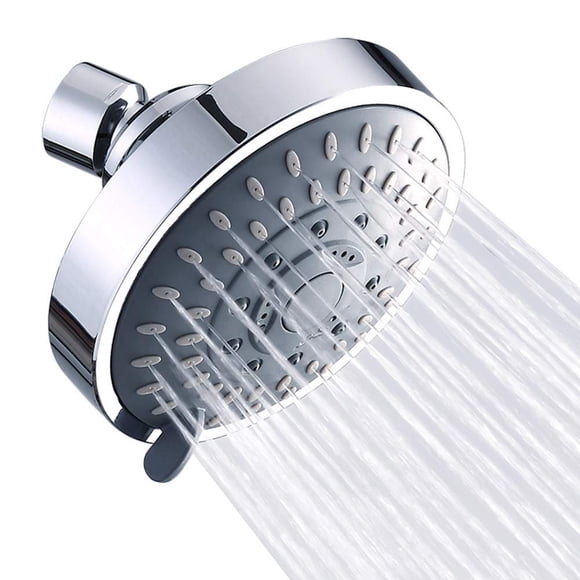 Aisoso Alcachofa De Ducha De Alta Presión, Cabezal De Ducha Fijo De Lluvia, 5 Ajustes Con Rótula Giratoria De Metal Ajustable, Experiencia De Ducha Relajada Incluso Con Bajo Flujo De Agua Y Presión