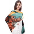 thumbnail image 4 of Yak Translucent Chiffon Silk Hair Scarf Lightweight Breathable Shawl for Women 180x73cm 70.86x28.7in, 4 of 6