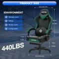 thumbnail image 6 of Hoffree Gaming Chair with Speakers PU Gamer Chair with footrest and massage Egonomic Computer Game Chair with Headrest and Lumbar Support for Adults and Office Gaming, 440 LBS, 6 of 11