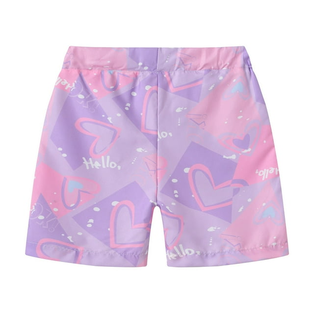 RIJOPUTY Shorts Athlétiques pour Garçons Shorts de Basketball Blancs Garçons Shorts Rouges Shorts Roses Vêtements Grande Taille Vêtements d'Été pour Bébé Vêtements pour Enfants en Liquidation, Rose Vif 5-6 Ans