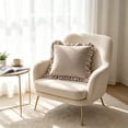 thumbnail image 2 of Yatlte Velvet Ruffle Throw Pillow Covers Couch, Decorative Pillowcases with Ruffles 18x18 Inch Solid Color Shabby Chic Farmhouse Cushion Cover for Living Room Sofa Bed, 2 of 6