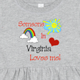 thumbnail image 4 of Inktastic Someone in Virginia Loves Me Girls Baby Dress, 4 of 5
