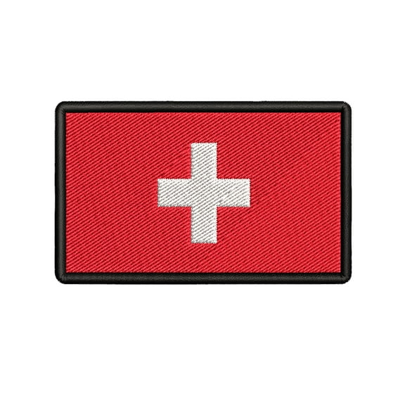 Switzerland Flag Embroidered Iron-on Patch