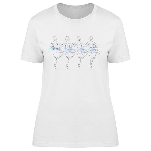 Four Ballerinas Swan Lake Ballet T-Shirt Women -Image by Shutterstock, Female Medium