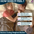 thumbnail image 3 of Aviano Premium Bamboo Cooling Weighted Blanket for Adults or Couples - 30 lbs (Taupe Gray) for King Size Bed (80x87 In.) - Heavy Blankets for Restlessness, 3 of 10