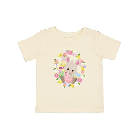 

Inktastic Easter Bunny with Flowers and Easter Eggs Gift Baby Boy or Baby Girl T-Shirt