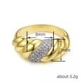 thumbnail image 5 of K-KED Gorgeous CZ 925 Silver Filled Delicate Jewelry Women Wedding Ring Sz 6-10-9-Gold, 5 of 8