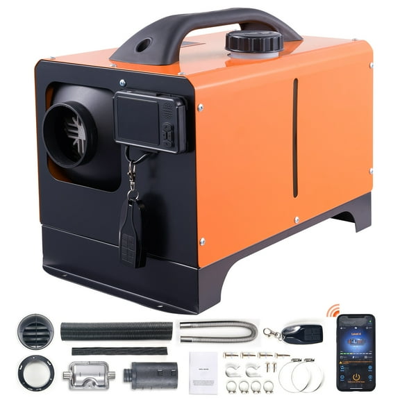 KFFKFF 5 KW Diesel Air Heater with Bluetooth, Integrated Altitude Adaptation, Remote & LCD, Compact Heating Solution for RVs, Trailers, Campers, and Boats