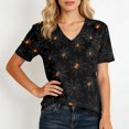 thumbnail image 4 of Trgacdwlo Halloween Shirts for Women 2026 Retro Ghost Halloween Pumpkin Fall Short Sleeve Tops for Women Funny Pumpkin Graphic Pullover for Women, 4 of 5