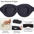 thumbnail image 3 of Antifaz para dormir, 100% opaco contorneado 3D, antifaz para dormir con correa ajustable, venda nocturna suave y cómoda para mujeres y hombres, antifaz para dormir, trabajo por turnos, viajes, 3 of 7