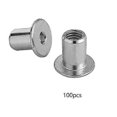 thumbnail image 1 of Socket Nut With Flat Head Hex Socket M6 X 15 X 10 Mm 100 Pieces, 1 of 5