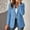 Blue plus size blazer for women a1, variant on Women Plus Size Fall Winter Collared Long Sleeve Button Down Open Front Casual Blazer Solid Business Work Blazer for Women Dressy Formal Office Jackets, Black S