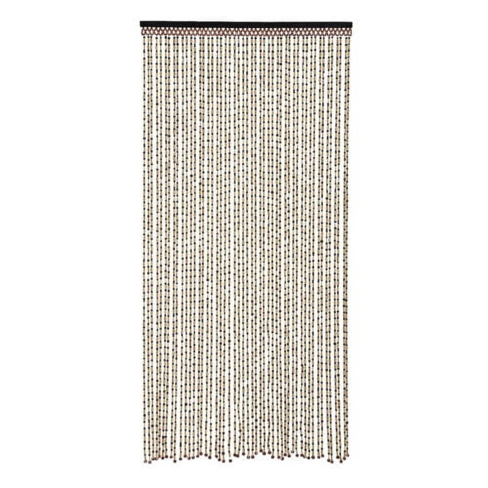 Natural Wood and Bamboo Beaded Curtain-Bamboo Doorway Room Divider Decorative