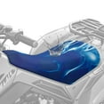 thumbnail image 2 of Uorisanigo ATV Seat Cover Waterproof Non-Slip Blue Fire Print Four Wheeler Seat Cover Universal Compatible with Polaris Sportsman Polaris Scrambler Honda Rancher(23×10 Inch), 2 of 7