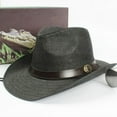 thumbnail image 1 of Unisex Cap Cowboy Trilby Hat Wide Brim Straw One Size Cap Hat, 1 of 6