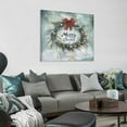 thumbnail image 4 of NIJIAN  Merry Christmas Pine Wreath Gallery Wrapped Canvas Wall Art, 4 of 5