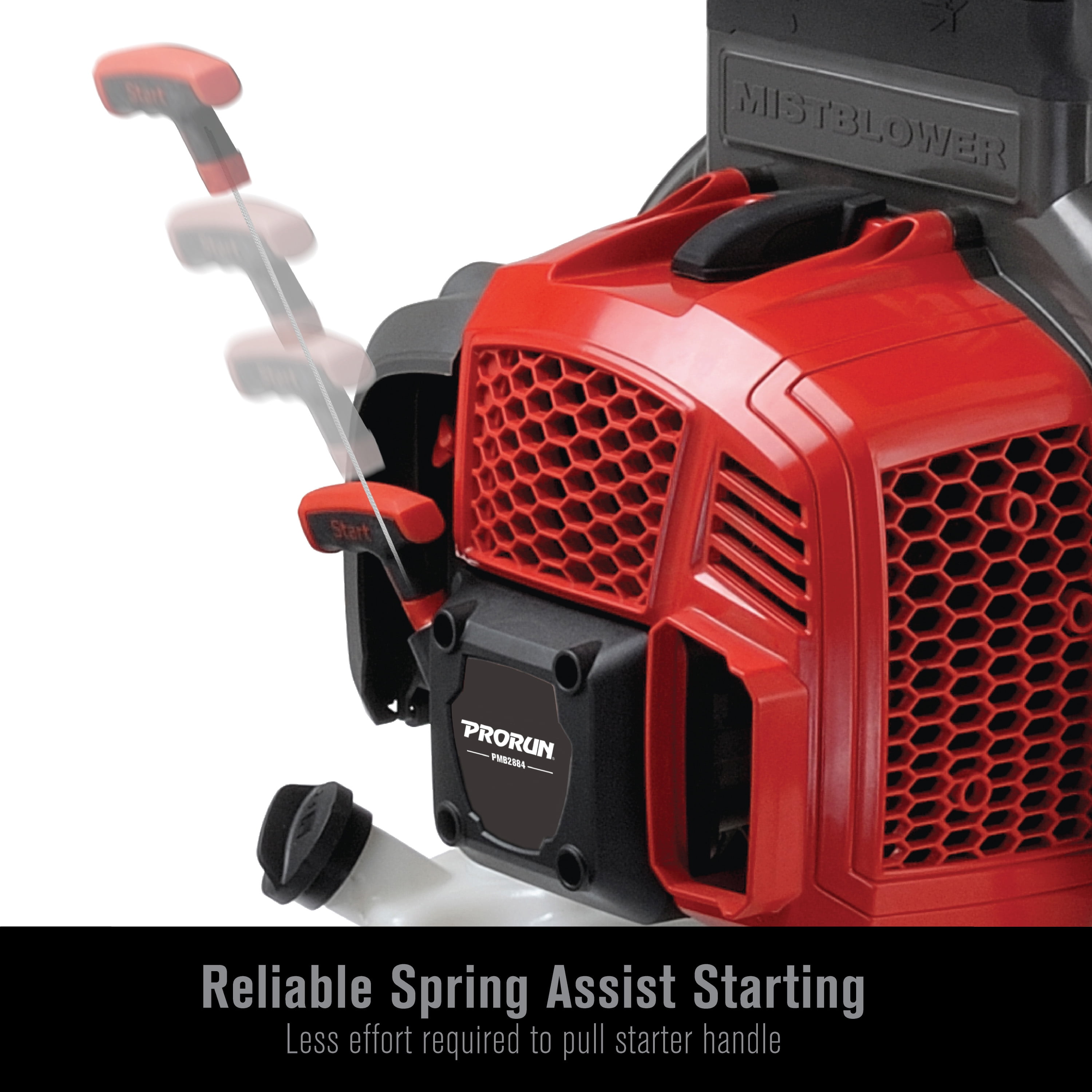 Prorun PMB2884 Backpack Mist Blower, 75.6cc 4.2HP Engine, 4-Gallon Tank, 3-in-1 Sprayer & Duster & Leaf Blower